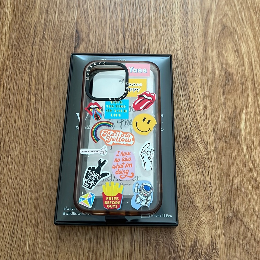 iPhone, 13 pro case fun trendy melrose grunge punk rocker style silicone sticker